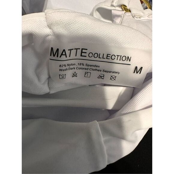 NEW WITH TAGS Matte Collection Eliseo WHITE One Piece Size Medium - Picture 5 of 5